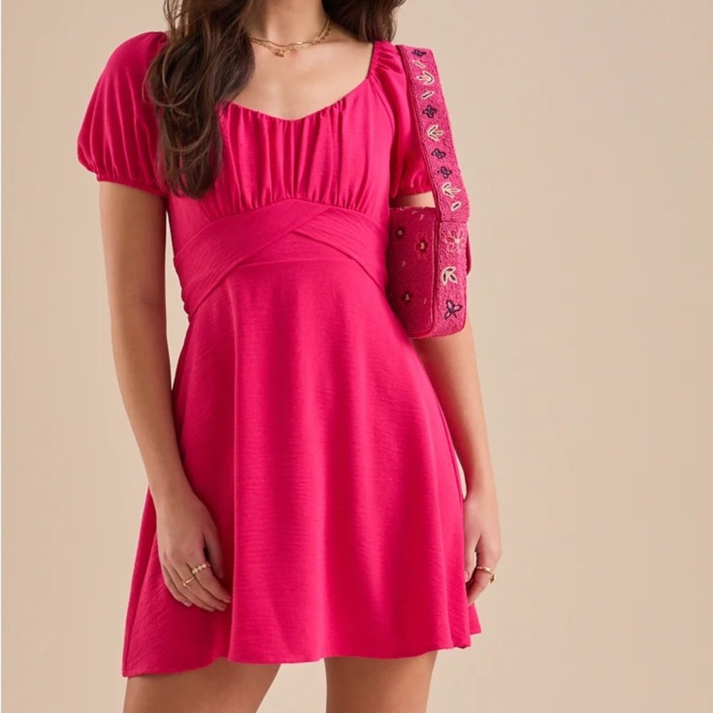 Altar’d State Elsie Puff Sleeve Dress size XS